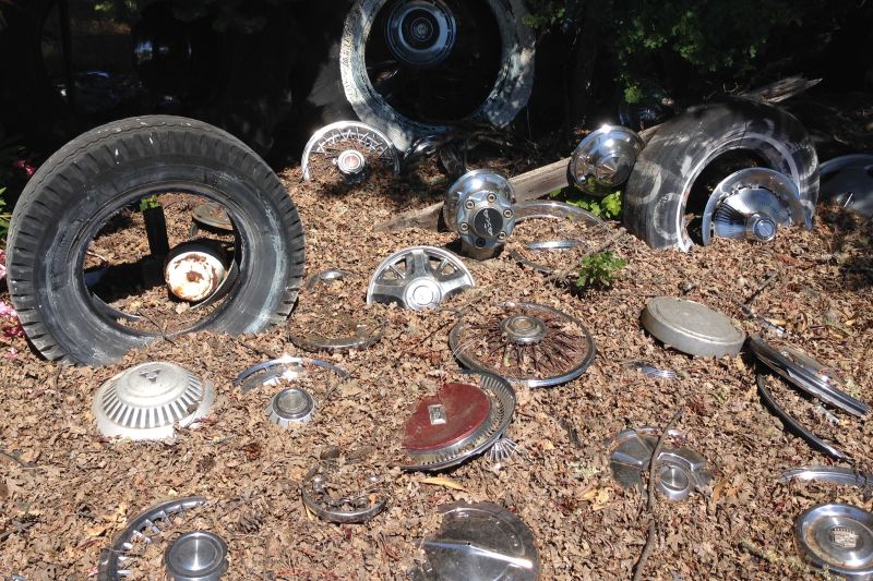NO. 939 Litto's Hubcap Ranch- Pile of Hubcaps