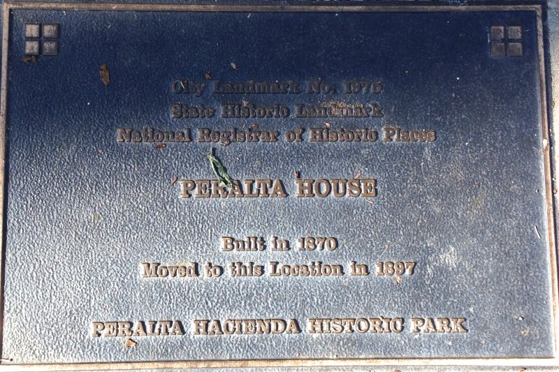 NO. 925 PERALTA HACIENDA SITE - Private Plaque
