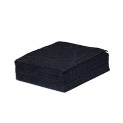 Image of black folded black towels