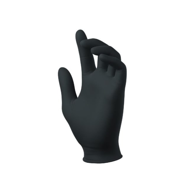 Image of black gloved hand