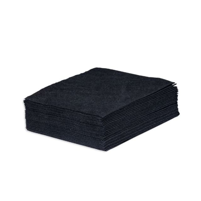 Image of black folded black towels