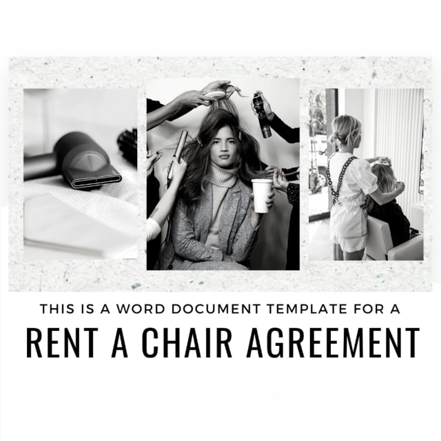 Salon Rent A Chair Agreement template