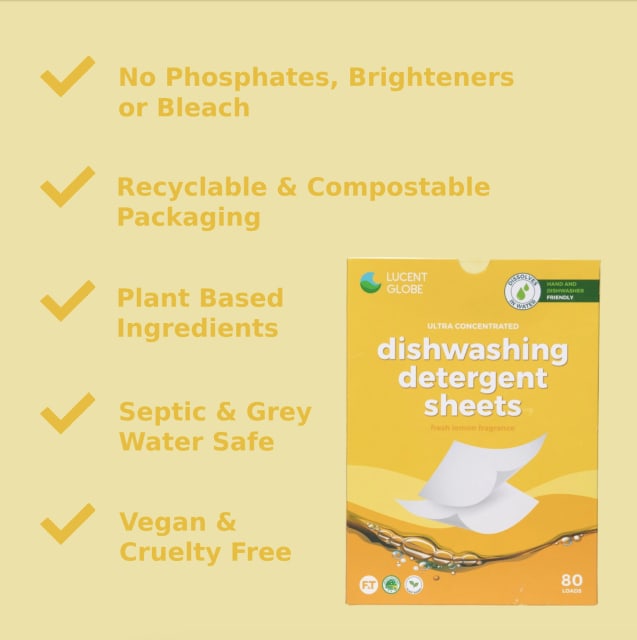 Dishwashing Detergent Sheets - 80 Sheets