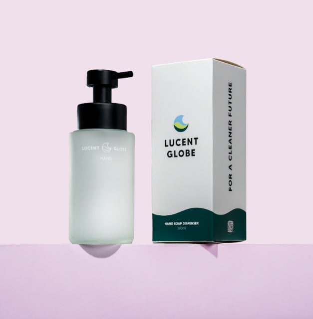 Lucent Globe Hand Soap Bottle - 300mL (Glass)