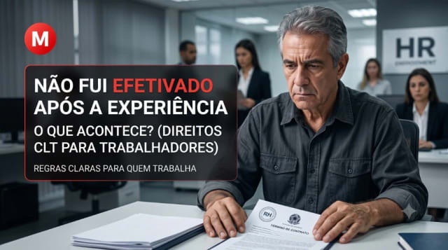 O que acontece se a empresa não efetivar após a experiência | MARRA CLT
