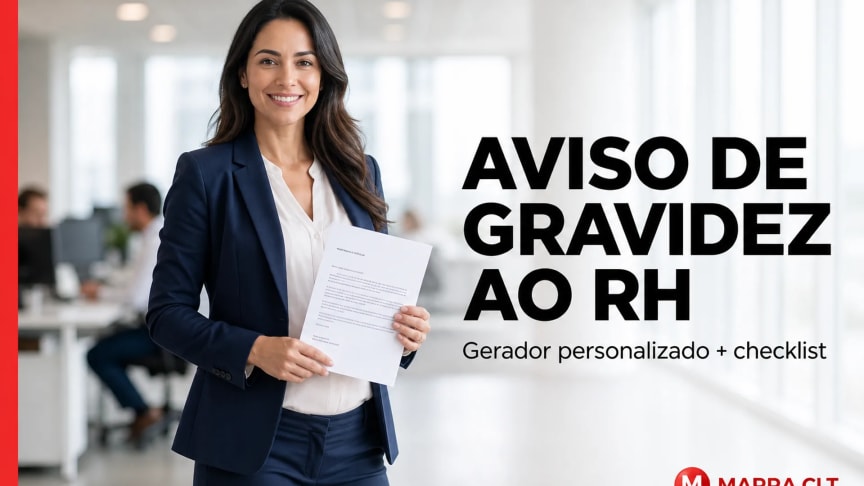 Aviso de gravidez ao RH — gerador personalizado e checklist MARRA CLT
