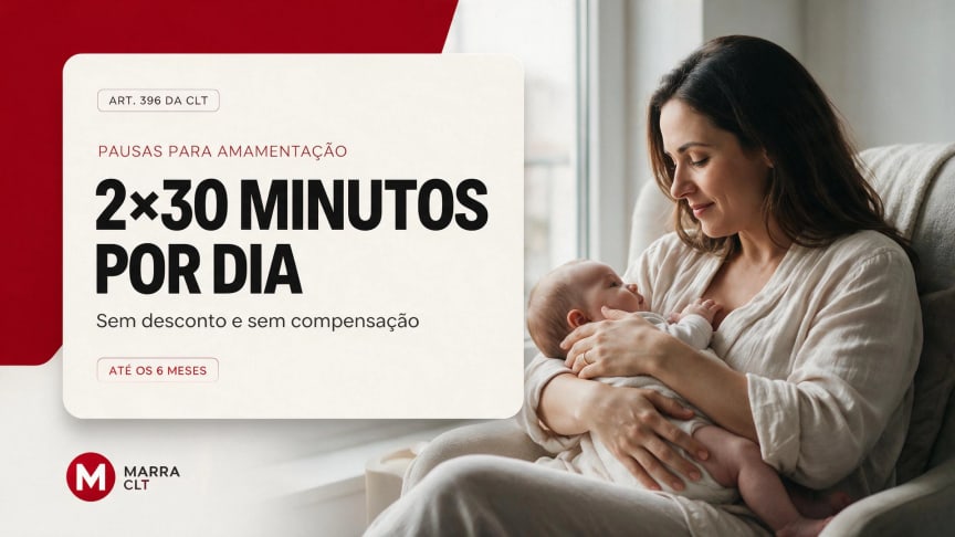 Pausas para amamentação art. 396 da CLT: 2×30 minutos por dia sem desconto até os 6 meses do bebê | MARRA CLT