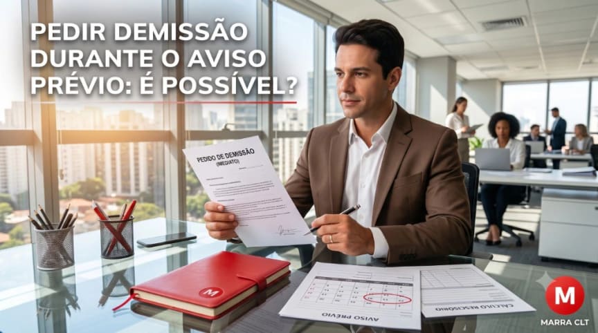 Pedir demissão durante o aviso prévio: cenários, efeitos e formalização | MARRA CLT
