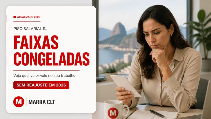 Piso salarial RJ 2026 — faixas congeladas, sem reajuste em 2026 (MARRA CLT)