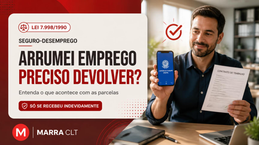 Arrumei emprego no seguro-desemprego: preciso devolver? Só se recebeu indevidamente — Lei 7.998/1990 | MARRA CLT