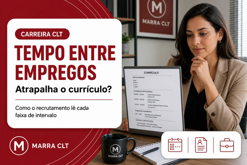 Tempo entre empregos: atrapalha o currículo? Faixas de intervalo e o que fazer | MARRA CLT