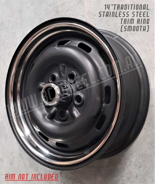 14" ANTIQUE SMOOTH POLISHED STAINLESS STEEL TRIM RING