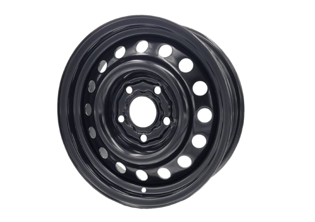 15X4.5 BLACK GMH INTERCEPTOR STEEL WHEEL 5-120 PCD. +19ET