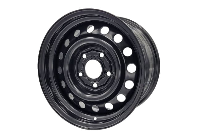 15X8 BLACK GMH INTERCEPTOR STEEL WHEEL 5-120 PCD. +48ET