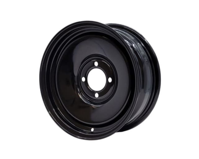 15X6 BLACK D-TOWN STEEL WHEEL 4-114.3 PCD. +9ET
