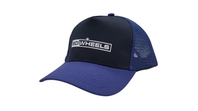 BLUE BCI WHEELS TRUCKER CAP