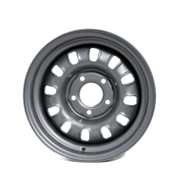 (MINOR BLEMISHES) 14X7 SILVER 12 SLOT STEEL WHEEL 5-114.3 PCD. 0ET