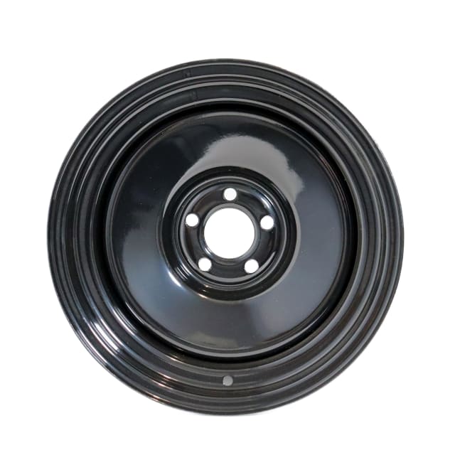 15X8 BLACK D-TOWN STEEL WHEEL 5-101.6 PCD. 0ET