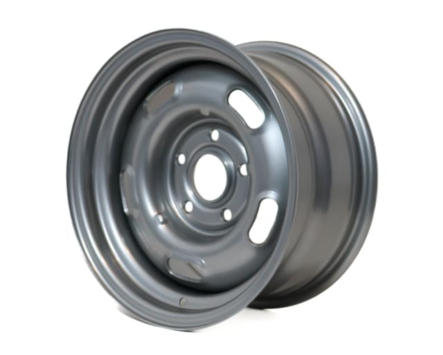 14X7 SILVER 5 SLOT STEEL WHEEL 5-114.3 PCD. +6ET