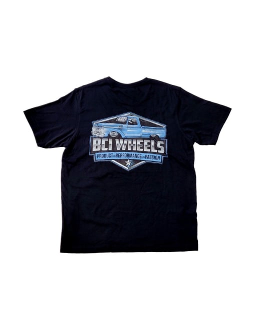 MEN'S BLACK BCI WHEELS T-SHIRT SIZE (XXL)