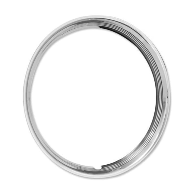 16" ANTIQUE RIBBED POLISHED STAINLESS STEEL TRIM RING