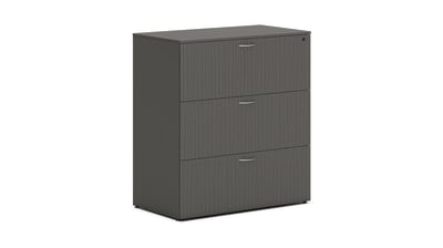 Teak lateral store file cabinet