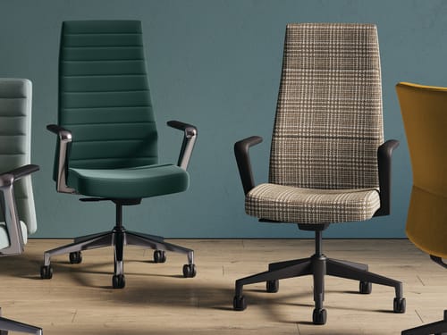 HON Cofi Conference chairs in Brushed Canvas, Wright, and Perrito fabrics from HBF Textiles