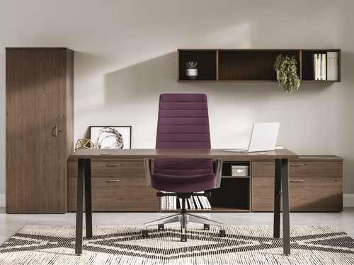 Cofi Executive Chair with Mod Desking and Storage.