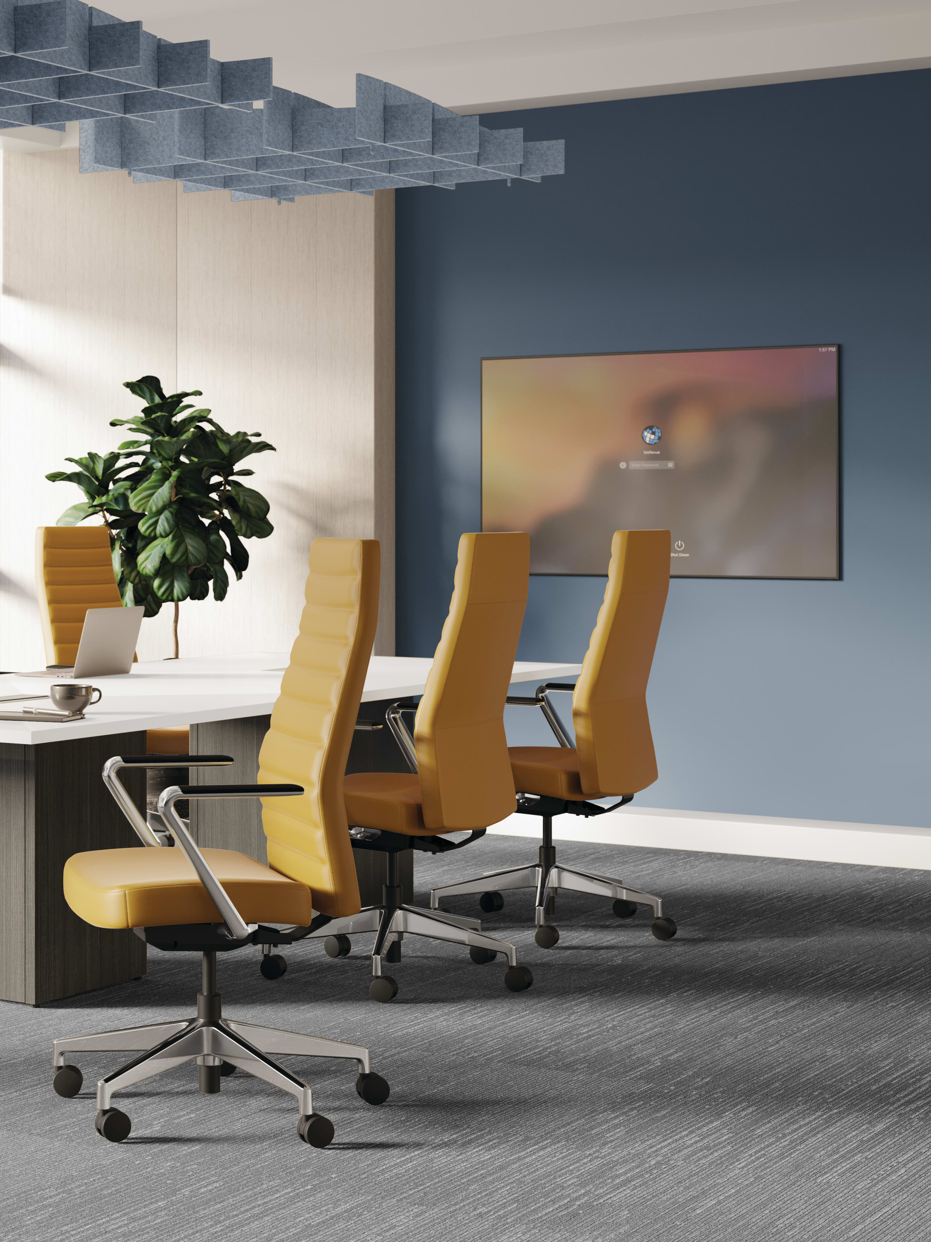 Cofi executive high-back chairs with Preside table.