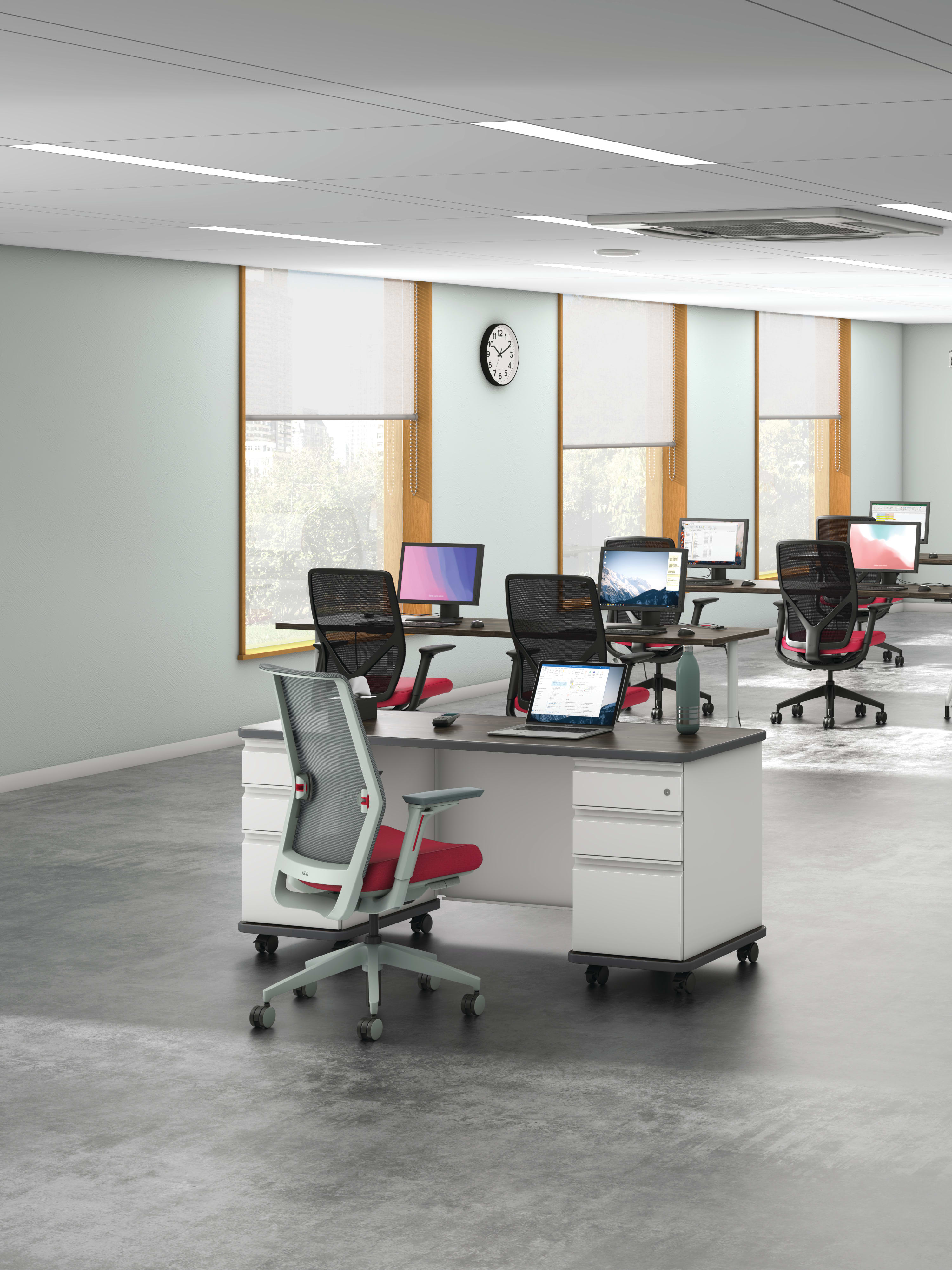 Cipher Task Chair with Motivate Tables and SmartLink Teacher Desk.
