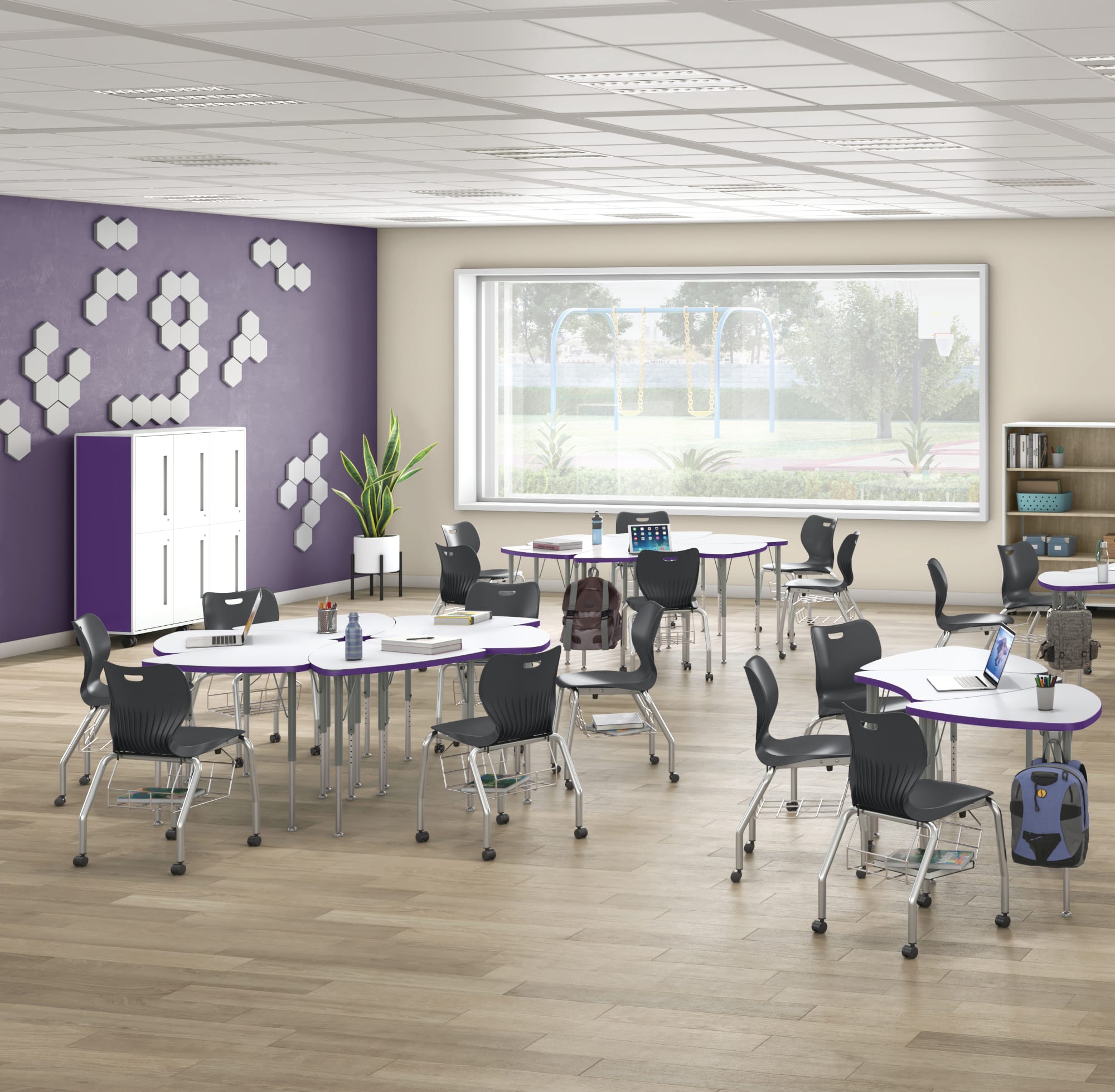 SmartLink and Build Desks with SmartLink Seating and Class-ifi Storage.