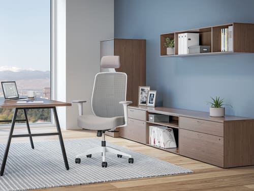 Altern mesh mid-back chair in private office.