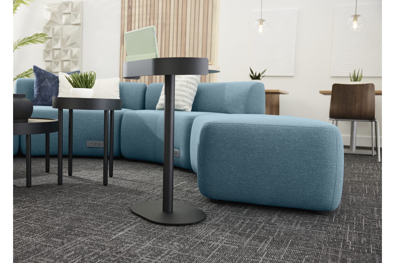 SoCo Modular Lounge with Sculpt Occasional Tables.
