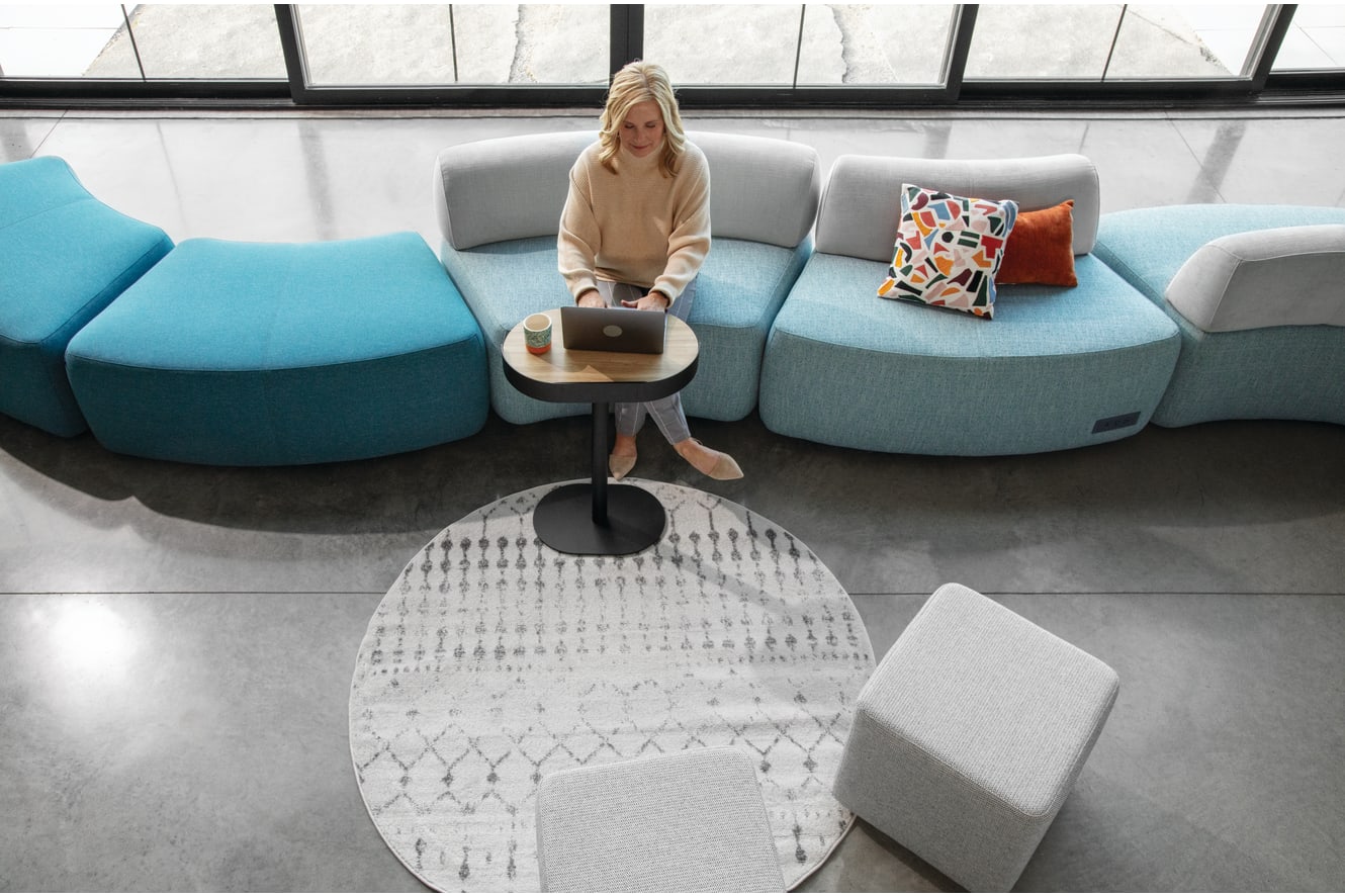 SoCo with Sculpt table and Flock seating