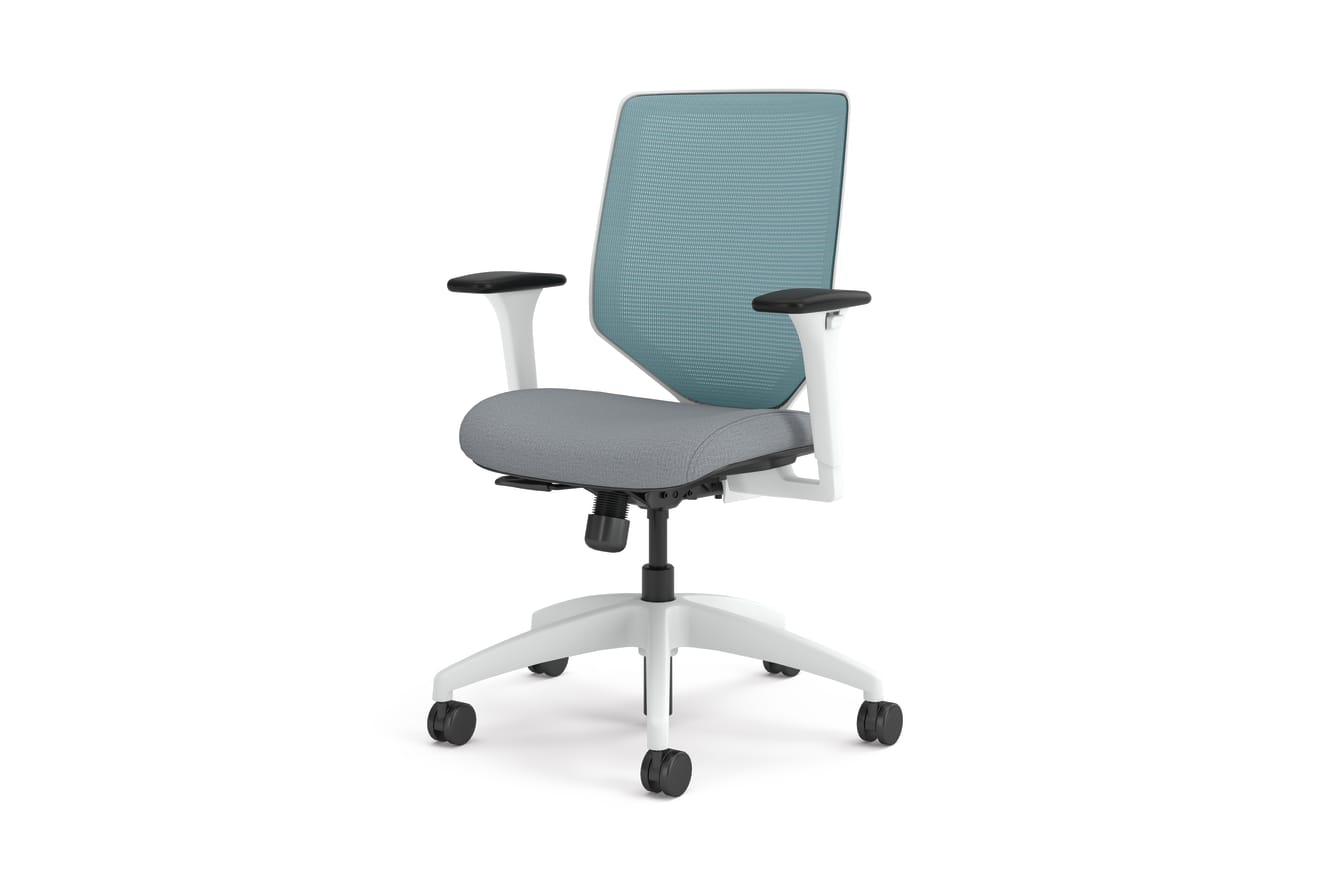 Solve Mesh Back Task Chair with White Frame