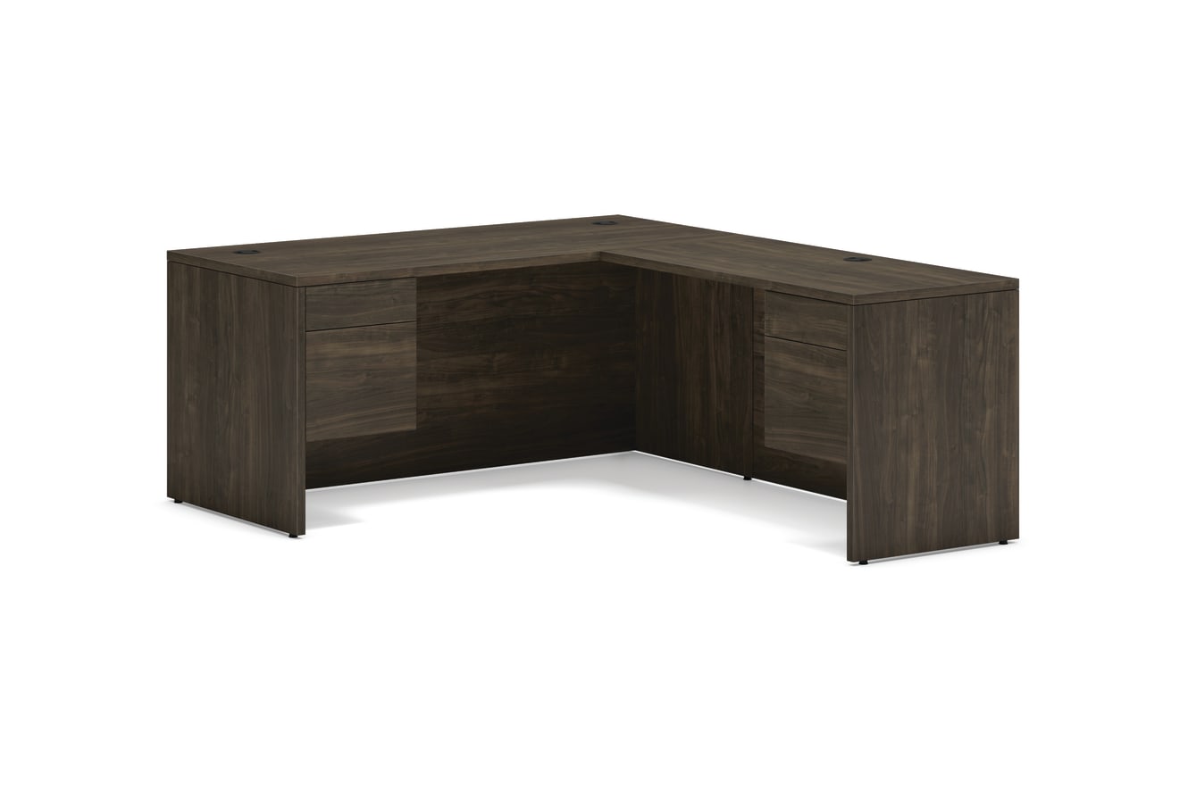 10500 Series l-station in Florence Walnut laminate
