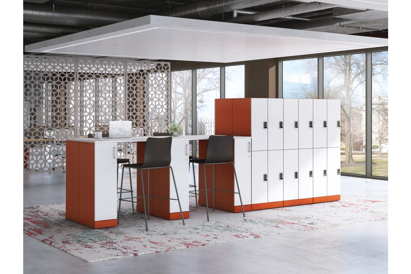 Contain Lockers and Wardrobes with Ruck Stools.