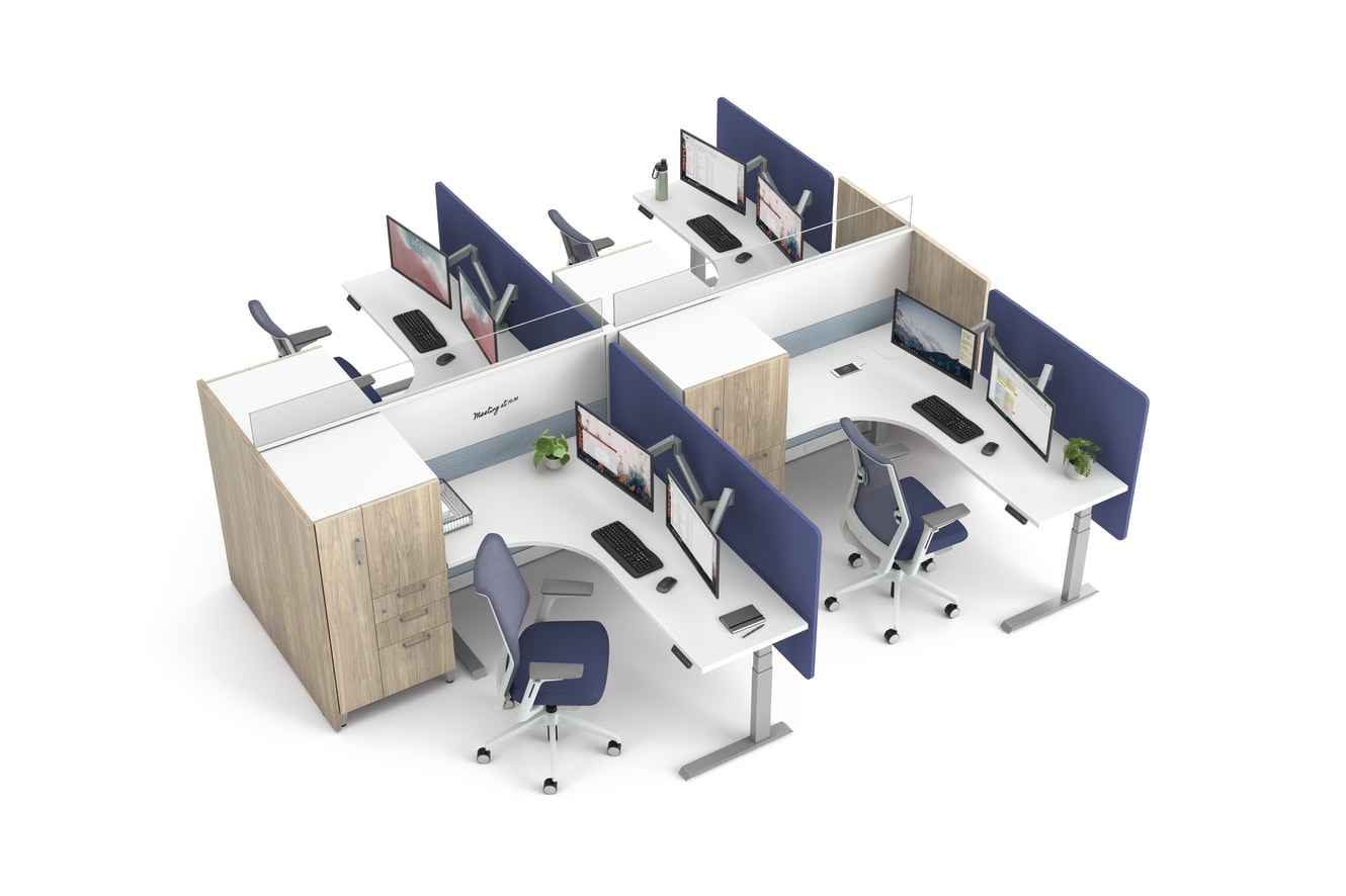 Abound workstation with Cipher seating