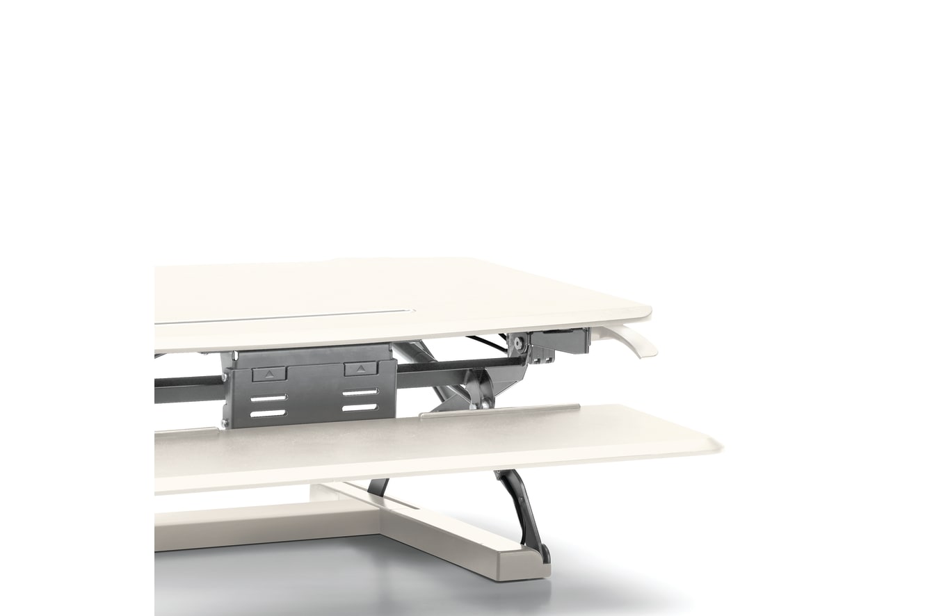 Coordinate portable desktop riser in White