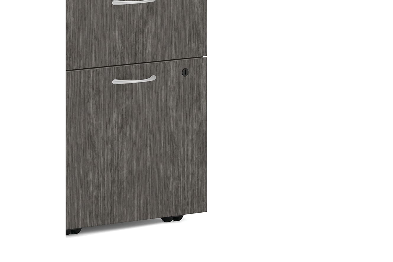 Mod Mobile Pedestal in Slate Teak