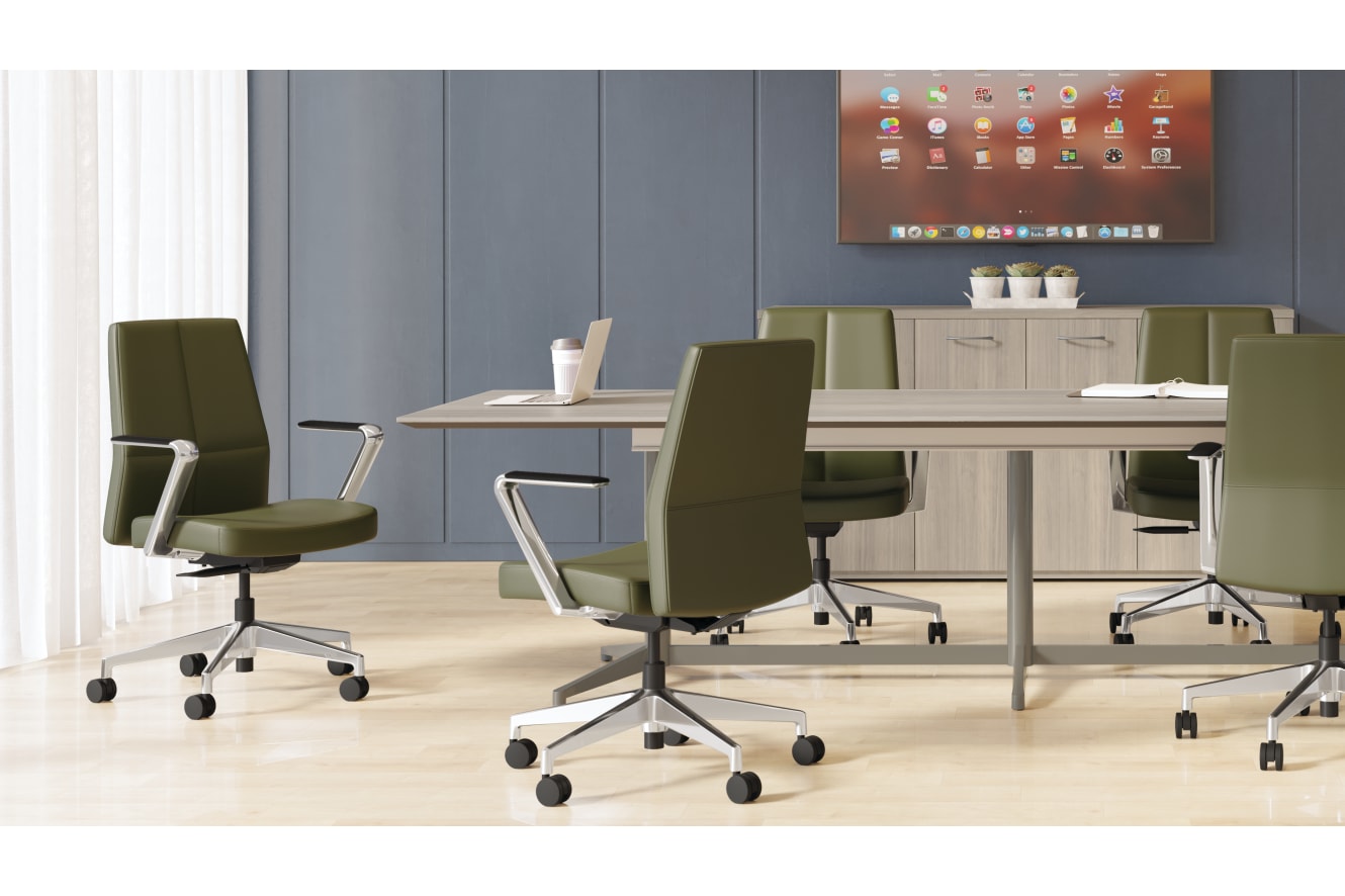 Cofi managerial back chairs with Preside table.