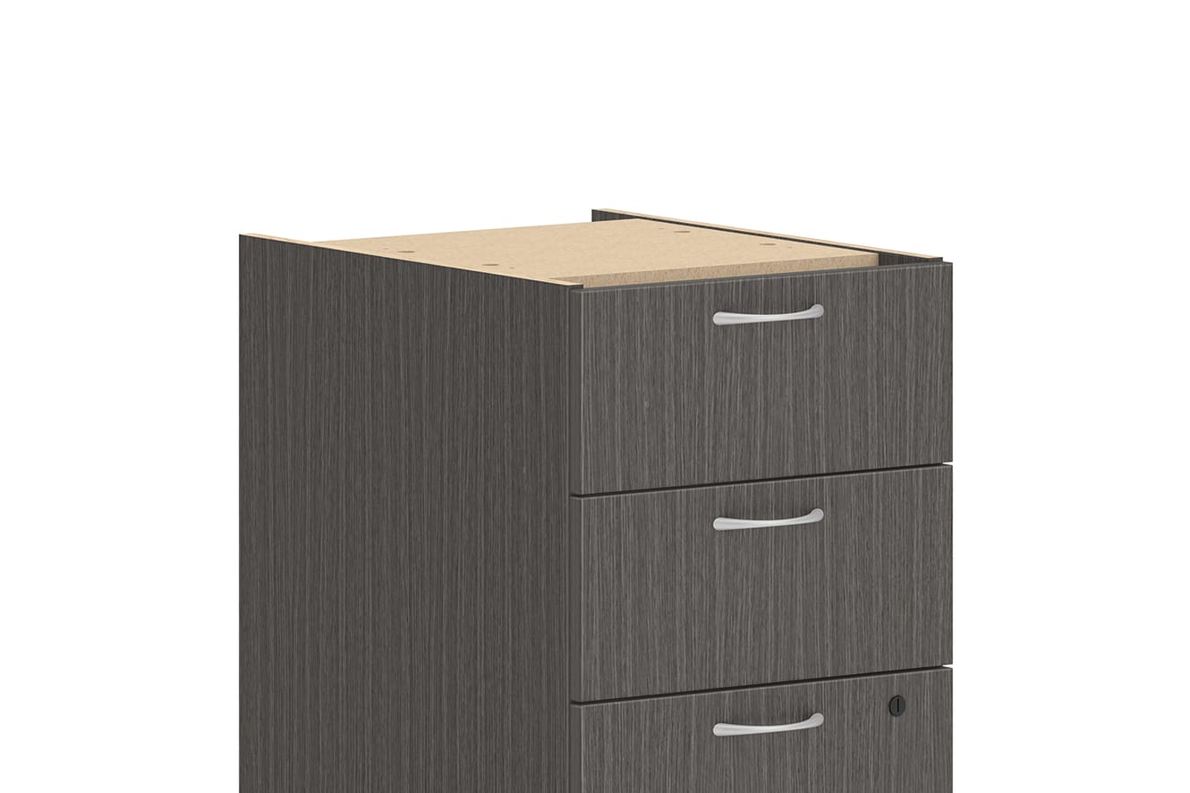Mod box/box/file pedestal in Slate Teak
