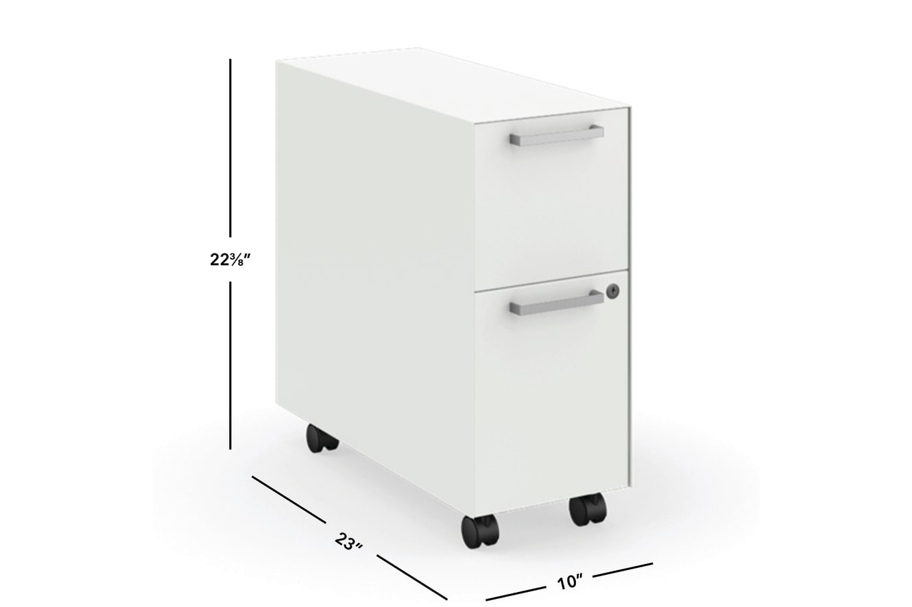 Fuse mobile pedestal in Designer White