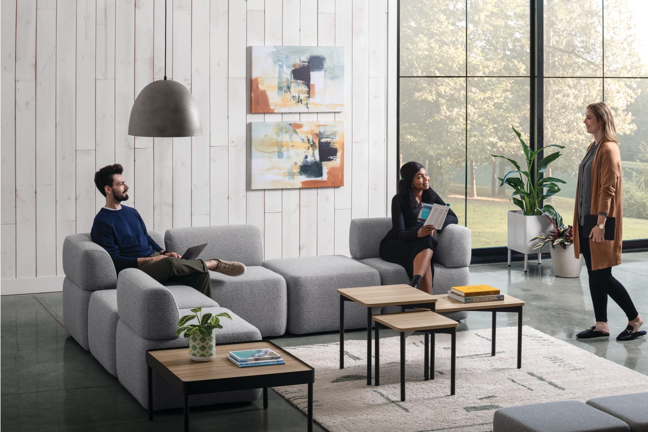 SoCo with Sculpt tables and planter