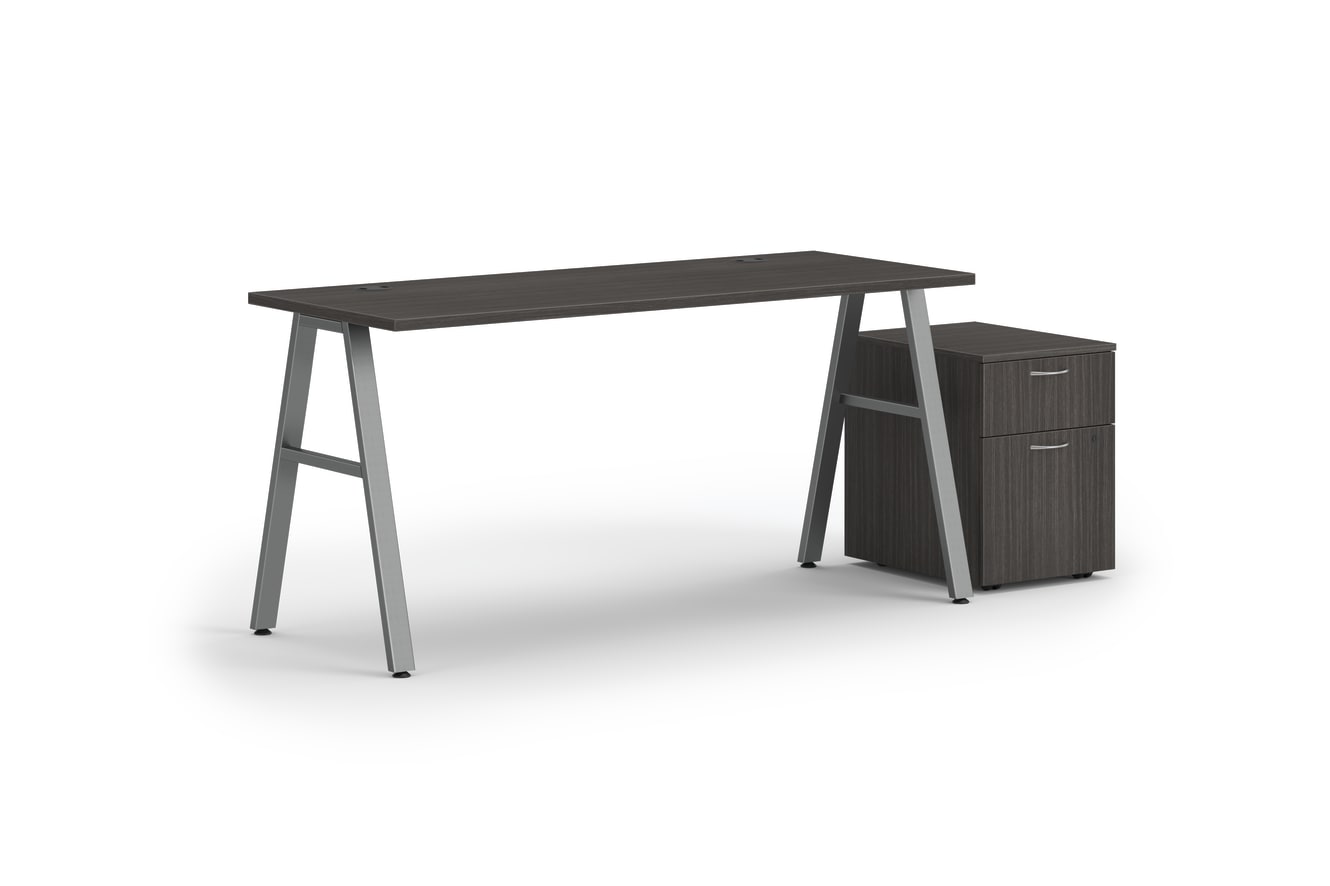 HON Mod A-Leg Desk with Personal Storage