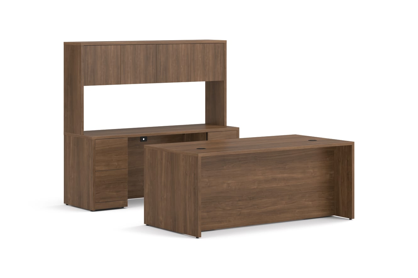 10500 Series Desk Credenza Stack in  Pinnacle Laminate.