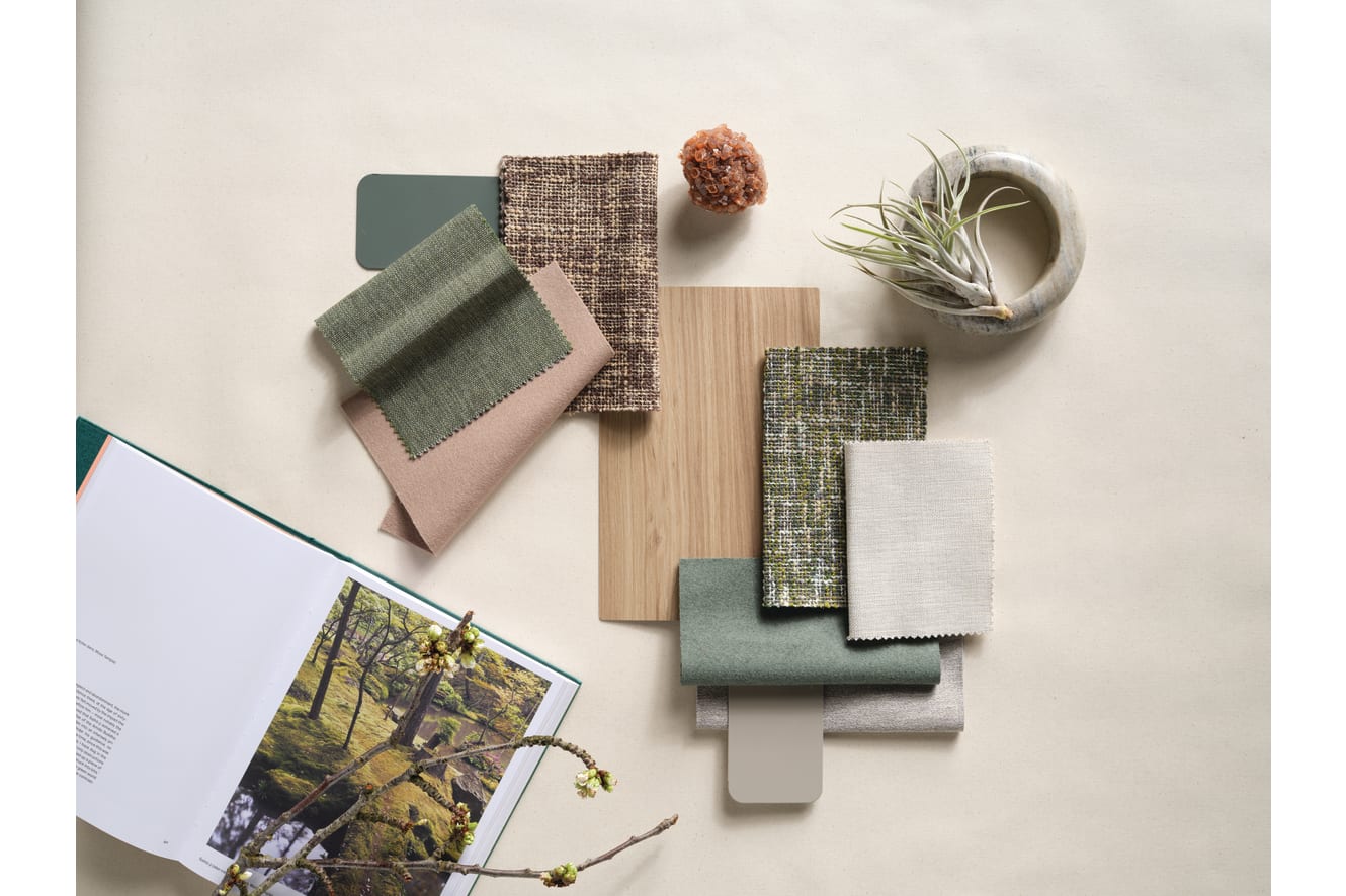 HON Palette image featuring fabrics and finishes 