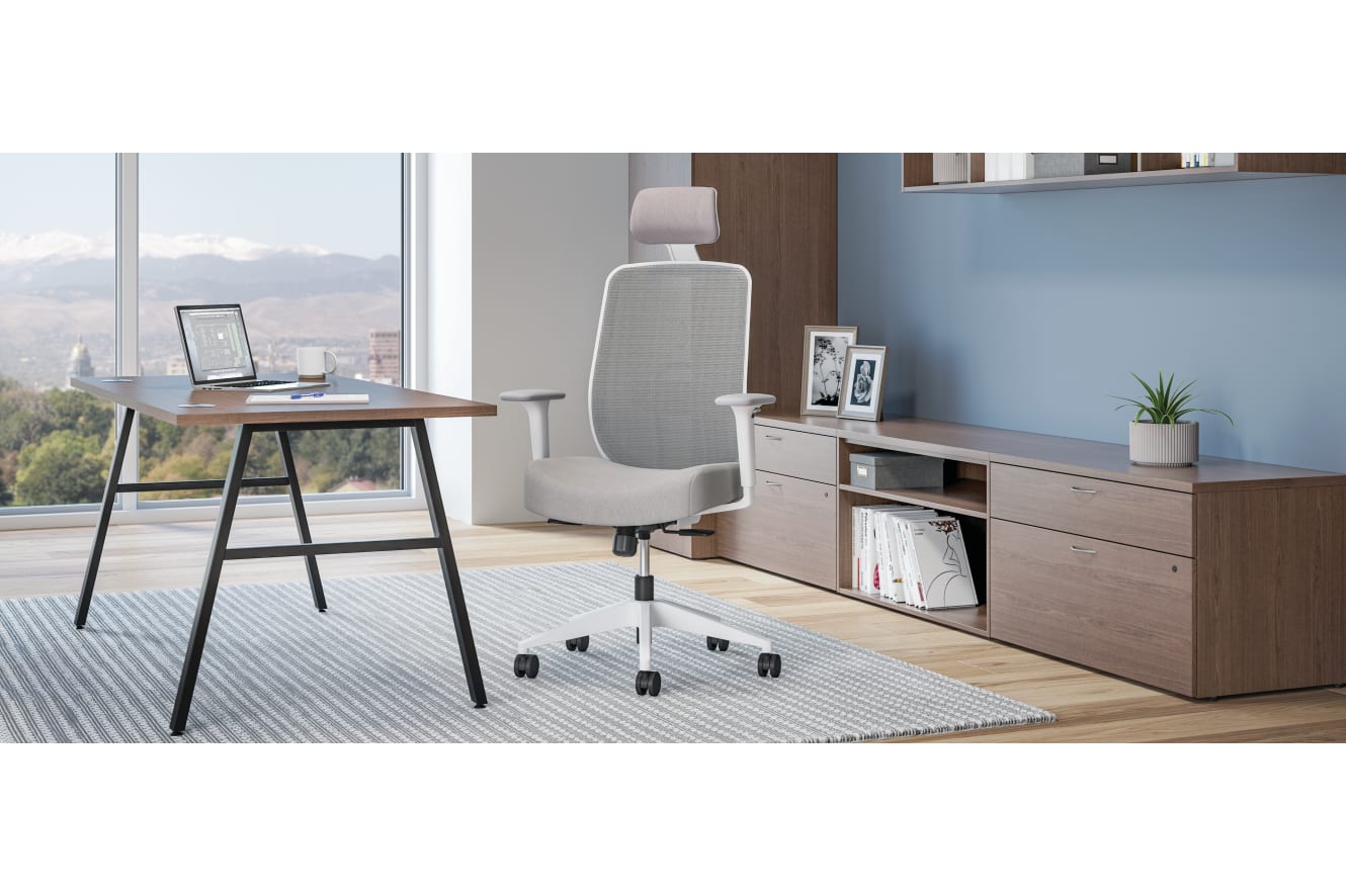 Altern mesh mid-back chair in private office.