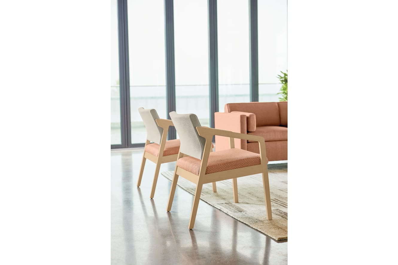 Confer chair with West Hill sofa  