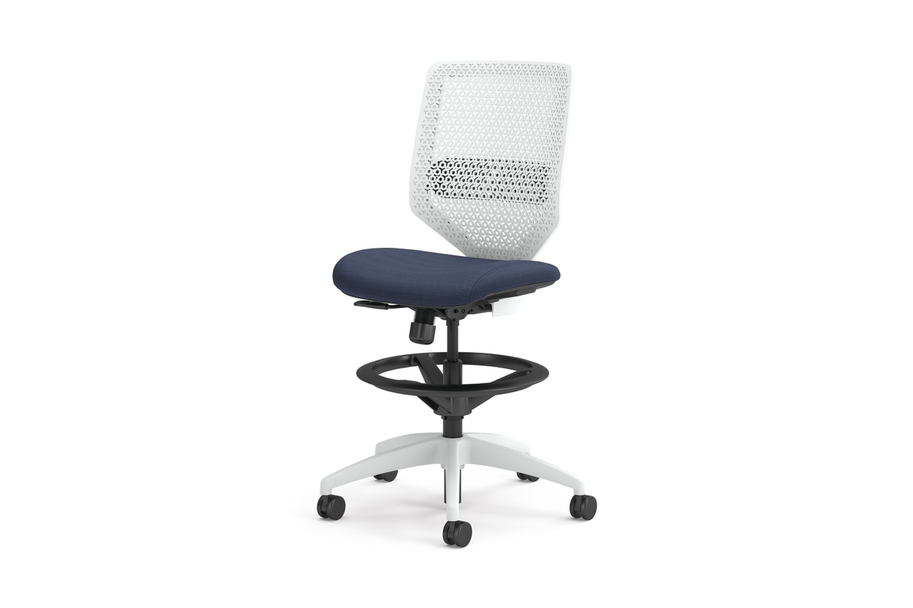 Solve ReActiv Back Stool with White Frame